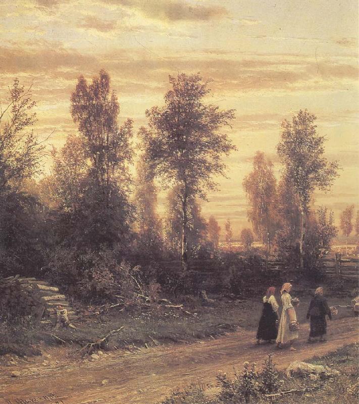 Ivan Shishkin Evening oil painting image